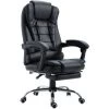 HOMCOM Fauteuil De Bureau Fauteuil Manager Grand Confort Dossier Inclinable Roulettes P.U 65 X 69 X 127 Cm Noir -France HOMCOM Soldes 2022 25009218 1