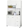 HOMCOM Armoire De Cuisine Multi-rangements 4 Portes 3 Tiroirs étagère + Grand Plateau 100L X 39l X 183H Cm MDF Blanc - Blanc 2 HOMCOM Armoire De Cuisine Multi-rangements 4 Portes 3 Tiroirs étagère + Grand Plateau 100L X 39l X 183H Cm MDF Blanc - Blanc -France HOMCOM Soldes 2022 25571005 1