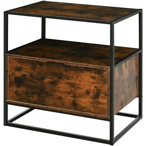 HOMCOM Console Meuble De Rangement Style Industriel Vintage Grand Tiroir, étagère Et Plateau Aspect Vieux Bois Veinage Métal Noir 3 HOMCOM Console Meuble De Rangement Style Industriel Vintage Grand Tiroir, étagère Et Plateau Aspect Vieux Bois Veinage Métal Noir