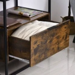 HOMCOM Console Meuble De Rangement Style Industriel Vintage Grand Tiroir, étagère Et Plateau Aspect Vieux Bois Veinage Métal Noir 11 HOMCOM Console Meuble De Rangement Style Industriel Vintage Grand Tiroir, étagère Et Plateau Aspect Vieux Bois Veinage Métal Noir -France HOMCOM Soldes 2022 25571011 5