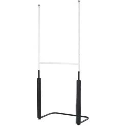 HOMCOM Poteaux De Rugby - équipement De Rugby - Dim. 107L X 68I X 250H Cm - Châssis Métal Protections Poteaux Tissu Oxford Garnissage Mousse - Blanc Noir - Blanc