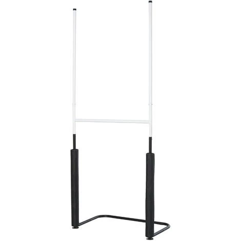 HOMCOM Poteaux De Rugby - équipement De Rugby - Dim. 107L X 68I X 250H Cm - Châssis Métal Protections Poteaux Tissu Oxford Garnissage Mousse - Blanc Noir - Blanc 3 HOMCOM Poteaux De Rugby - équipement De Rugby - Dim. 107L X 68I X 250H Cm - Châssis Métal Protections Poteaux Tissu Oxford Garnissage Mousse - Blanc Noir - Blanc
