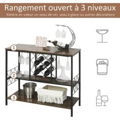 HOMCOM Étagère Style Industriel étagère Porte Bouteilles Casier à Vin 7 Bouteilles Support Verres à Vin Intégré 16 Max. Métal Noir Panneaux Particules Aspect Vieux Bois Veinage 11 HOMCOM Étagère Style Industriel étagère Porte Bouteilles Casier à Vin 7 Bouteilles Support Verres à Vin Intégré 16 Max. Métal Noir Panneaux Particules Aspect Vieux Bois Veinage -France HOMCOM Soldes 2022 26929737 5