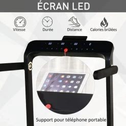 HOMCOM Tapis électrique De Course Pliable 1-12 Km/h 600 W écran LED Multifonction 12 Programmes Noir -France HOMCOM Soldes 2022 27492049 4