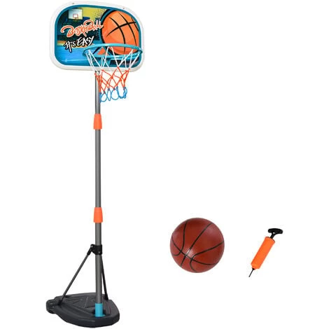 HOMCOM Panier De Basket-ball Sur Pied Avec Poteau Base Lestage Panneau + Ballon + Pompe Hauteur Réglable 1,26 – 1,58 M - Orange 3 HOMCOM Panier De Basket-ball Sur Pied Avec Poteau Base Lestage Panneau + Ballon + Pompe Hauteur Réglable 1,26 – 1,58 M - Orange