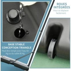 HOMCOM Panier De Basket-ball Sur Pied Avec Base De Lestage Sur Roulettes Hauteur Réglable 3,02-3,52 M Noir Blanc - Noir 11 HOMCOM Panier De Basket-ball Sur Pied Avec Base De Lestage Sur Roulettes Hauteur Réglable 3,02-3,52 M Noir Blanc - Noir -France HOMCOM Soldes 2022 27749591 5