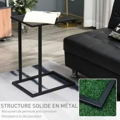 HOMCOM Table Basse Table D'appoint Guéridon Bout De Canapé Intérieur Extérieur Métal époxy Noir 10 HOMCOM Table Basse Table D'appoint Guéridon Bout De Canapé Intérieur Extérieur Métal époxy Noir -France HOMCOM Soldes 2022 27825539 4