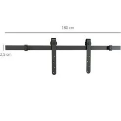 HOMCOM Kit De Porte Coulissante Système Galandage Avec Porte épaisseur 20-25 Mm Largeur Max. 0,9 M Charge Max. 20 Kg Acier Noir - Noir 9 HOMCOM Kit De Porte Coulissante Système Galandage Avec Porte épaisseur 20-25 Mm Largeur Max. 0,9 M Charge Max. 20 Kg Acier Noir - Noir -France HOMCOM Soldes 2022 27853132 3