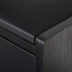 HOMCOM Banc à Chaussures - étagère à Chaussures - Meuble à Chaussures - 1 Abattant 2 Niveaux - Coussin Revêtement Synthétique Noir -France HOMCOM Soldes 2022 27866409 4