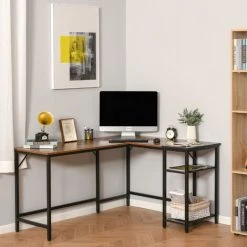 HOMCOM Bureau Informatique Design Industriel Bureau D'angle 2 Tablettes Support CPU Imprimante Aspect Vieux Bois Métal Noir 10 HOMCOM Bureau Informatique Design Industriel Bureau D'angle 2 Tablettes Support CPU Imprimante Aspect Vieux Bois Métal Noir -France HOMCOM Soldes 2022 27944495 4