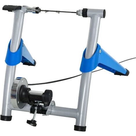 HOMCOM Home Trainer Vélo Support D'entrainement Pliable Pour Vélo De Route VTT Roues 26 à 29 Pouces Gris Métal Bleu 3 HOMCOM Home Trainer Vélo Support D'entrainement Pliable Pour Vélo De Route VTT Roues 26 à 29 Pouces Gris Métal Bleu