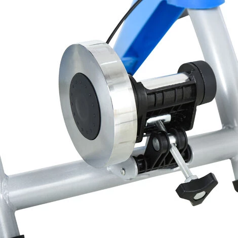 HOMCOM Home Trainer Vélo Support D'entrainement Pliable Pour Vélo De Route VTT Roues 26 à 29 Pouces Gris Métal Bleu 6 HOMCOM Home Trainer Vélo Support D'entrainement Pliable Pour Vélo De Route VTT Roues 26 à 29 Pouces Gris Métal Bleu – Image 4