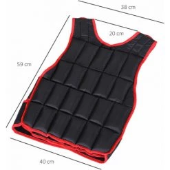 HOMCOM Gilet Lesté Réglable Veste Lestée 20 Kg Max. Poids Amovibles Entrainement Musculation Exercice Boxe Oxford Noir Rouge - Rouge 9 HOMCOM Gilet Lesté Réglable Veste Lestée 20 Kg Max. Poids Amovibles Entrainement Musculation Exercice Boxe Oxford Noir Rouge - Rouge -France HOMCOM Soldes 2022 28830584 3