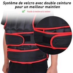 HOMCOM Gilet Lesté Réglable Veste Lestée 20 Kg Max. Poids Amovibles Entrainement Musculation Exercice Boxe Oxford Noir Rouge - Rouge 11 HOMCOM Gilet Lesté Réglable Veste Lestée 20 Kg Max. Poids Amovibles Entrainement Musculation Exercice Boxe Oxford Noir Rouge - Rouge -France HOMCOM Soldes 2022 28830584 5
