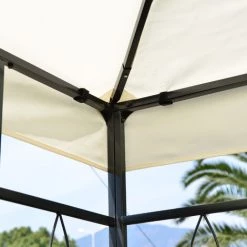 HOMCOM Tonnelle Pavillon De Jardin Barnum Style Colonial Double Toit 4 X 3 M Acier Crème - Beige 11 HOMCOM Tonnelle Pavillon De Jardin Barnum Style Colonial Double Toit 4 X 3 M Acier Crème - Beige -France HOMCOM Soldes 2022 28909888 5