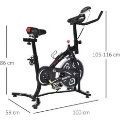 HOMCOM Vélo D'appartement Cardio Vélo Biking écran Multifonction Selle Et Guidon Réglable Noir - Noir 9 HOMCOM Vélo D'appartement Cardio Vélo Biking écran Multifonction Selle Et Guidon Réglable Noir - Noir -France HOMCOM Soldes 2022 28917329 3