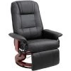 HOMCOM Fauteuil Relax Inclinable Repose-pieds Réglable Pivotant 360° Piètement Bois Revêtement PU Noir - Noir 1 HOMCOM Fauteuil Relax Inclinable Repose-pieds Réglable Pivotant 360° Piètement Bois Revêtement PU Noir - Noir -France HOMCOM Soldes 2022 29123225 1