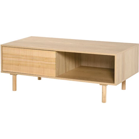 HOMCOM Table Basse Design Urban Craft Placard + Niche Panneaux Particules Bois Massif Pin 3 HOMCOM Table Basse Design Urban Craft Placard + Niche Panneaux Particules Bois Massif Pin