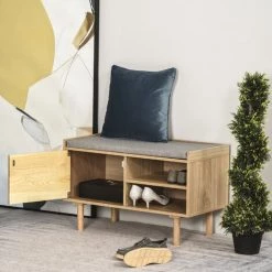 HOMCOM Meuble Chaussures Banc à Chaussures Design Urban Craft Placard + 2 Niches Coussin Gris Fourni Panneaux Particules Pin 10 HOMCOM Meuble Chaussures Banc à Chaussures Design Urban Craft Placard + 2 Niches Coussin Gris Fourni Panneaux Particules Pin -France HOMCOM Soldes 2022 29549318 4