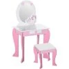 HOMCOM Coiffeuse Enfant Design Licorne - Tabouret Inclus - Dim. 49L X 34l X 90H Cm - Tiroir, Miroir - MDF - Rose Blanc - Rose 2 HOMCOM Coiffeuse Enfant Design Licorne - Tabouret Inclus - Dim. 49L X 34l X 90H Cm - Tiroir, Miroir - MDF - Rose Blanc - Rose -France HOMCOM Soldes 2022 29675614 1