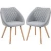 HOMCOM Chaises De Visiteur Design Scandinave - Lot De 2 Chaises - Pieds Effilés Bois Hêtre - Assise Dossier Accoudoirs Ergonomiques Lin Gris - Gris 2 HOMCOM Chaises De Visiteur Design Scandinave - Lot De 2 Chaises - Pieds Effilés Bois Hêtre - Assise Dossier Accoudoirs Ergonomiques Lin Gris - Gris -France HOMCOM Soldes 2022 30202136 1