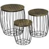 HOMCOM Lot De 3 Tables Basses Gigognes Tables D'appoint Rondes Encastrables Style Néo-rétro Métal Noir Doré 2 HOMCOM Lot De 3 Tables Basses Gigognes Tables D'appoint Rondes Encastrables Style Néo-rétro Métal Noir Doré -France HOMCOM Soldes 2022 30202260 1
