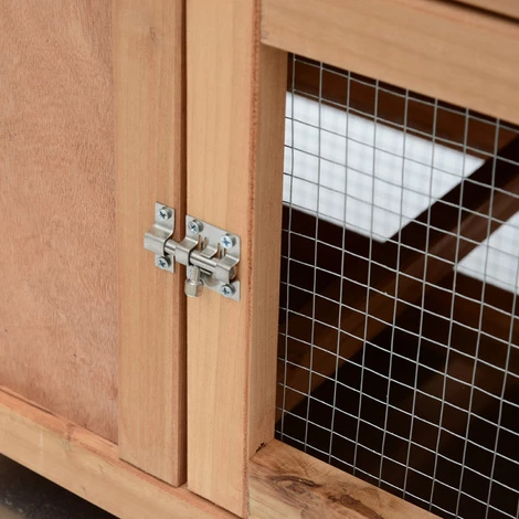 HOMCOM Poulailler Clapier Modèle Chalet Multi-équipé : Rampes, Nichoirs, Perchoirs, Plateau Excrément, Fenêtre, Portes Bois Massif 7 HOMCOM Poulailler Clapier Modèle Chalet Multi-équipé : Rampes, Nichoirs, Perchoirs, Plateau Excrément, Fenêtre, Portes Bois Massif – Image 5