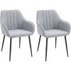 HOMCOM Chaises De Visiteur Design Scandinave - Lot De 2 Chaises - Pieds Effilés Métal Noir - Assise Dossier Accoudoirs Ergonomiques Lin Gris 1 HOMCOM Chaises De Visiteur Design Scandinave - Lot De 2 Chaises - Pieds Effilés Métal Noir - Assise Dossier Accoudoirs Ergonomiques Lin Gris -France HOMCOM Soldes 2022 30329751 1
