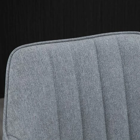 HOMCOM Chaises De Visiteur Design Scandinave - Lot De 2 Chaises - Pieds Effilés Métal Noir - Assise Dossier Accoudoirs Ergonomiques Lin Gris 7 HOMCOM Chaises De Visiteur Design Scandinave - Lot De 2 Chaises - Pieds Effilés Métal Noir - Assise Dossier Accoudoirs Ergonomiques Lin Gris – Image 5