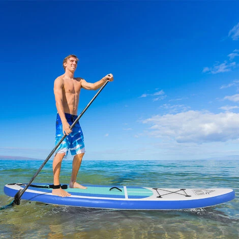 HOMCOM Stand Up Paddle Gonflable Surf Planche De Paddle Pour Adulte Dim. 305L X 75l X 15H Cm Nombreux Accessoires Fournis PVC - Bleu 4 HOMCOM Stand Up Paddle Gonflable Surf Planche De Paddle Pour Adulte Dim. 305L X 75l X 15H Cm Nombreux Accessoires Fournis PVC - Bleu – Image 2