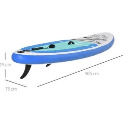 HOMCOM Stand Up Paddle Gonflable Surf Planche De Paddle Pour Adulte Dim. 305L X 75l X 15H Cm Nombreux Accessoires Fournis PVC - Bleu 9 HOMCOM Stand Up Paddle Gonflable Surf Planche De Paddle Pour Adulte Dim. 305L X 75l X 15H Cm Nombreux Accessoires Fournis PVC - Bleu -France HOMCOM Soldes 2022 31121087 3