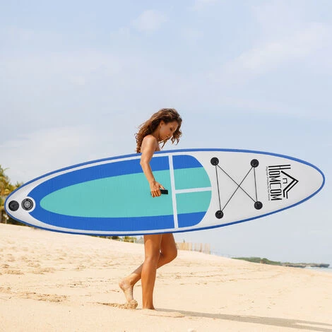 HOMCOM Stand Up Paddle Gonflable Surf Planche De Paddle Pour Adulte Dim. 305L X 75l X 15H Cm Nombreux Accessoires Fournis PVC - Bleu 7 HOMCOM Stand Up Paddle Gonflable Surf Planche De Paddle Pour Adulte Dim. 305L X 75l X 15H Cm Nombreux Accessoires Fournis PVC - Bleu – Image 5