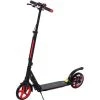 HOMCOM Trottinette Pliable Adulte Béquille Frein Disque Arrière Hauteur Guidon Réglable 3 Niv. Alu. ABS Rouge Noir - Rouge -France HOMCOM Soldes 2022 31121110 1