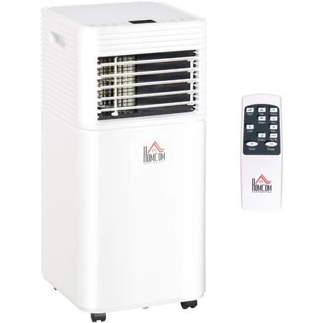 HOMCOM Climatiseur Portable 10.000 BTU/h - Ventilateur, Déshumidificateur - Réfrigérant Naturel R290 - Télécommande - Débit D'air 360 M³/h - Blanc 3 HOMCOM Climatiseur Portable 10.000 BTU/h - Ventilateur, Déshumidificateur - Réfrigérant Naturel R290 - Télécommande - Débit D'air 360 M³/h - Blanc