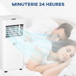 HOMCOM Climatiseur Portable 10.000 BTU/h - Ventilateur, Déshumidificateur - Réfrigérant Naturel R290 - Télécommande - Débit D'air 360 M³/h - Blanc 10 HOMCOM Climatiseur Portable 10.000 BTU/h - Ventilateur, Déshumidificateur - Réfrigérant Naturel R290 - Télécommande - Débit D'air 360 M³/h - Blanc -France HOMCOM Soldes 2022 31135107 4