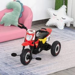 HOMCOM Tricycle Enfants Moto Cross Effets Musicaux Et Lumineux Coffre Rangement Rouge 8 HOMCOM Tricycle Enfants Moto Cross Effets Musicaux Et Lumineux Coffre Rangement Rouge -France HOMCOM Soldes 2022 31805539 2