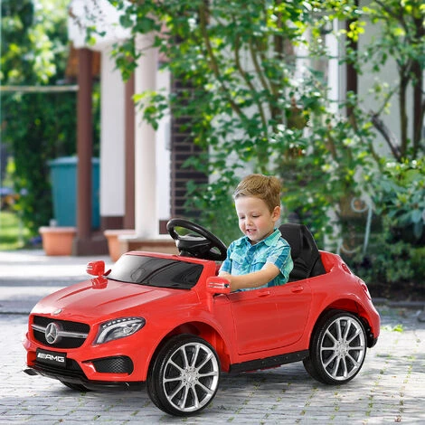 HOMCOM Voiture Véhicule électrique Enfant 6 V 7 Km/h Max. Télécommande Effets Sonores + Lumineux Mercedes GLA AMG Rouge 4 HOMCOM Voiture Véhicule électrique Enfant 6 V 7 Km/h Max. Télécommande Effets Sonores + Lumineux Mercedes GLA AMG Rouge – Image 2