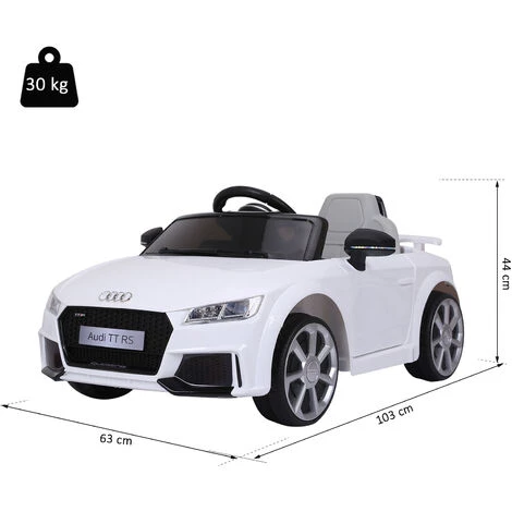 HOMCOM Véhicule électrique Enfant TT RS 12 V 35 W V. Max. 3 Km/h Télécommande Effets Sonores + Lumineux Blanc 5 HOMCOM Véhicule électrique Enfant TT RS 12 V 35 W V. Max. 3 Km/h Télécommande Effets Sonores + Lumineux Blanc – Image 3