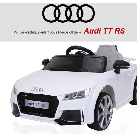 HOMCOM Véhicule électrique Enfant TT RS 12 V 35 W V. Max. 3 Km/h Télécommande Effets Sonores + Lumineux Blanc 6 HOMCOM Véhicule électrique Enfant TT RS 12 V 35 W V. Max. 3 Km/h Télécommande Effets Sonores + Lumineux Blanc – Image 4