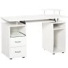 HOMCOM Bureau Informatique Multimédia Multi-rangements 120L X 55l X 85H Cm Panneaux Particules Blanc - Blanc 1 HOMCOM Bureau Informatique Multimédia Multi-rangements 120L X 55l X 85H Cm Panneaux Particules Blanc - Blanc -France HOMCOM Soldes 2022 32161454 1