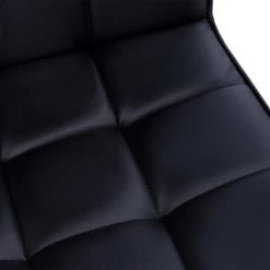 HOMCOM Chaise De Bureau Fauteuil Manager Pivotant Hauteur Réglable Revêtement Synthétique Capitonné Noir 10 HOMCOM Chaise De Bureau Fauteuil Manager Pivotant Hauteur Réglable Revêtement Synthétique Capitonné Noir -France HOMCOM Soldes 2022 32510391 4