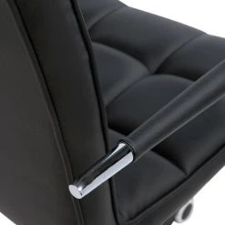 HOMCOM Chaise De Bureau Fauteuil Manager Pivotant Hauteur Réglable Revêtement Synthétique Capitonné Noir 11 HOMCOM Chaise De Bureau Fauteuil Manager Pivotant Hauteur Réglable Revêtement Synthétique Capitonné Noir -France HOMCOM Soldes 2022 32510391 5
