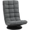 HOMCOM Fauteuil Lounge Design Capitonné Inclinaison Dossier Et Tétière Réglable Pivotant 360° Revêtement Lin Gris Chiné - Gris 1 HOMCOM Fauteuil Lounge Design Capitonné Inclinaison Dossier Et Tétière Réglable Pivotant 360° Revêtement Lin Gris Chiné - Gris -France HOMCOM Soldes 2022 33442118 1