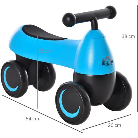 HOMCOM Draisienne Vélo Enfant 4 Roues EVA Selle Guidon Ergonomique Métal PP Bleu Noir 5 HOMCOM Draisienne Vélo Enfant 4 Roues EVA Selle Guidon Ergonomique Métal PP Bleu Noir â Image 3