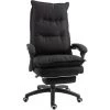 HOMCOM Fauteuil De Bureau Direction Massant Hauteur Réglable Dossier Inclinable Repose-pied Intégré Toile De Lin Noir - Noir 1 HOMCOM Fauteuil De Bureau Direction Massant Hauteur Réglable Dossier Inclinable Repose-pied Intégré Toile De Lin Noir - Noir -France HOMCOM Soldes 2022 35491538 1