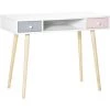 HOMCOM Bureau Enfant Style Scandinave Avec Tiroir Et Compartiment De Rangement 100L X 48l X 76,5H Cm MDF Et Pin Blanc Gris Et Rose - Blanc 1 HOMCOM Bureau Enfant Style Scandinave Avec Tiroir Et Compartiment De Rangement 100L X 48l X 76,5H Cm MDF Et Pin Blanc Gris Et Rose - Blanc -France HOMCOM Soldes 2022 35601222 1