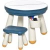 HOMCOM Ensemble Table De Construction Multi-activités Pour Enfant Avec Tabouret Ø 63 X 49H Cm Bleu Et Blanc 1 HOMCOM Ensemble Table De Construction Multi-activités Pour Enfant Avec Tabouret Ø 63 X 49H Cm Bleu Et Blanc -France HOMCOM Soldes 2022 36843048 1