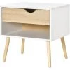 HOMCOM Chevet Table De Nuit Tiroir Niche Design Moderne Panneau De Particules Classe E1 Pieds En Bois Massif 50 X 39 X 51 Cm Bois De Chêne Blanc - Blanc 1 HOMCOM Chevet Table De Nuit Tiroir Niche Design Moderne Panneau De Particules Classe E1 Pieds En Bois Massif 50 X 39 X 51 Cm Bois De Chêne Blanc - Blanc -France HOMCOM Soldes 2022 36843083 1