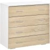 HOMCOM Commode Meuble De Rangement Style Contemporain 4 Tiroirs 76 X 35 X 72 Cm Blanc Et Couleur Bois - Blanc 2 HOMCOM Commode Meuble De Rangement Style Contemporain 4 Tiroirs 76 X 35 X 72 Cm Blanc Et Couleur Bois - Blanc -France HOMCOM Soldes 2022 36843086 1