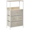 HOMCOM Commode Meuble De Rangement Chiffonnier 4 Tiroirs Amovibles 1 étagère 58 X 29 X 103 Cm Gris Blanc - Gris 2 HOMCOM Commode Meuble De Rangement Chiffonnier 4 Tiroirs Amovibles 1 étagère 58 X 29 X 103 Cm Gris Blanc - Gris -France HOMCOM Soldes 2022 36843100 1